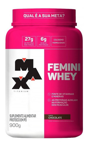 Femini Whey Protein Pote 900g - Max Titanium