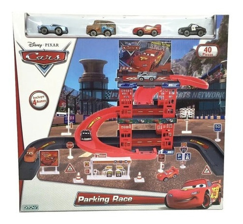 Parking Race Car Rsn Con 40 Pzs Cars Disney Pixar Ditoys