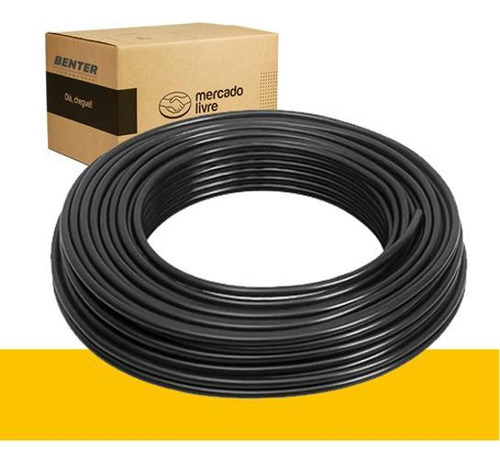 Cabo Comando 6x2,5mm Rolo 100 Metros Preto - Preto