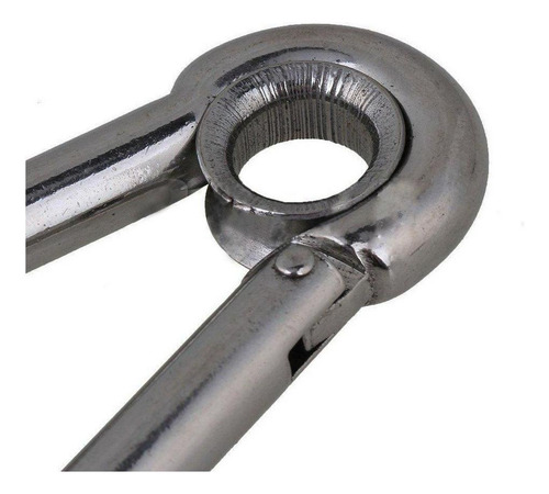 Kit 4 Mosquetão Trava Rápida Carga Max125kg Em Aço Inox 8 Mm
