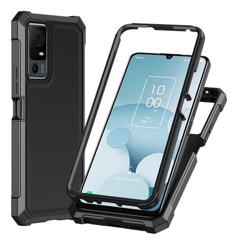 Funda Para Tcl 40xl 40t Jitterbug Smart 4 Negro Frosted Poli