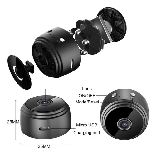 Discreta Batería Oculta Mini Wifi De Color Negro