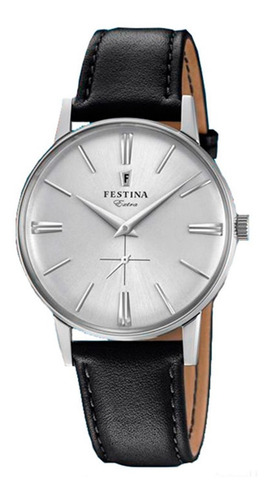 Reloj Festina Hombre Acero Cuero Negro F20248-1