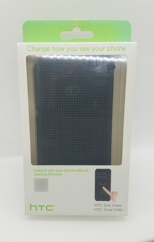 Case Funda Smart Htc Dot View Para Htc One M8 Dark Gray