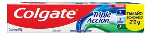 Pasta Dental Crema Colgate Triple Acción Protección 210 Gr