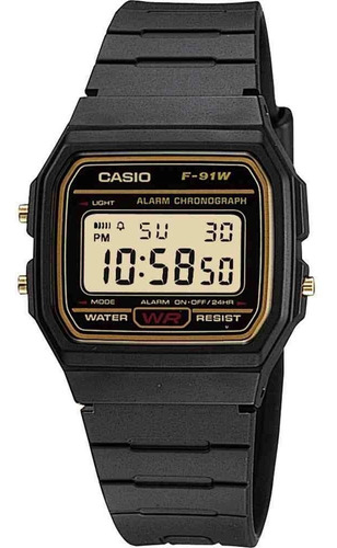 Casio F91wg Digital Alarme Crono Série Ouro  Cx Nota Fiscal