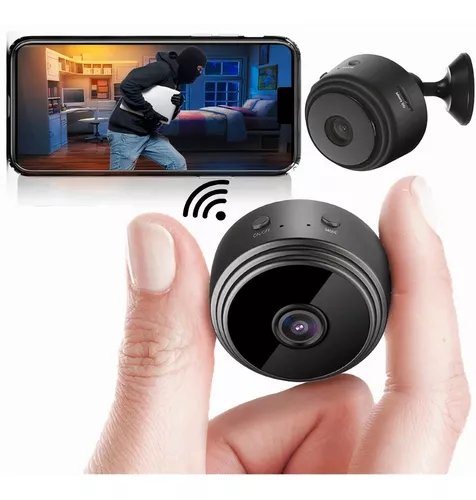 Mini cámara espía oculta WiFi pequeña cámara de video inalámbrica con audio  Full HD 1080P visión nocturna sensor de movimiento detección soporte
