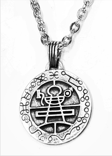 Medalla Sello Rey Salomon 3 Cm 9,5 Gr En Plata Art 1431