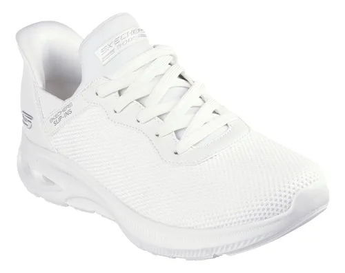 Tenis Mujer Skechers Slip Ins Bobs Sport - Blanco