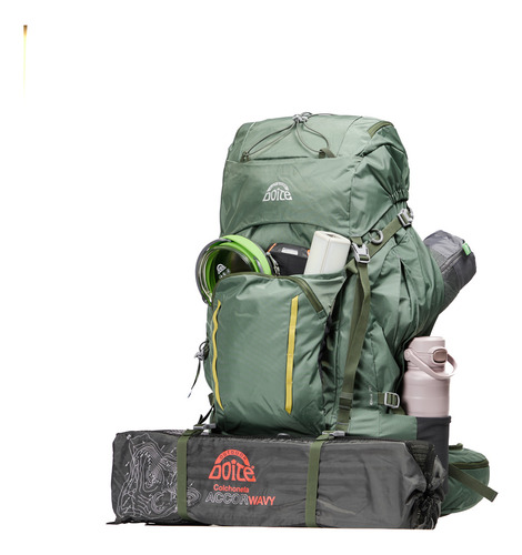 Mochila Excursion Elica 70 Litros Verde Doite