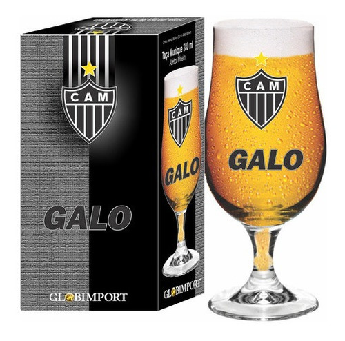 Taça Munique Para Cerveja Atlético Mineiro Brasão Galo 380ml