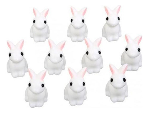 50 Piezas De Mini Figuras En Miniatura De Conejo Para Casa