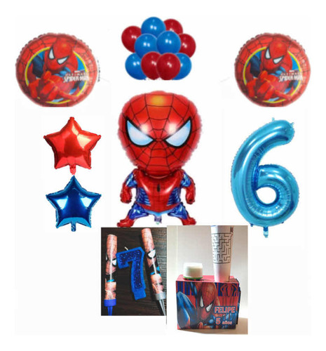 Globos Y Sorpresitas Spiderman Hombre Araña Cumple