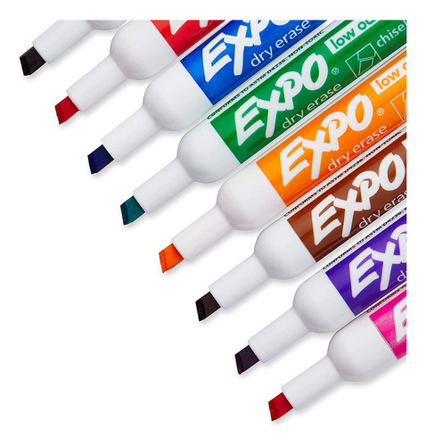 Expo Low-odor Dry Erase Markers, Chisel Tip, Assorted Colors