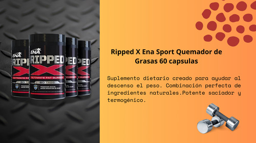 Quemadores Ripped Ena Natural Te Verde Y Pimiento X 60 Cap. Sin Sabor