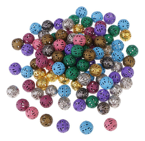 4 X 100pcs Multicolor Cuenta De Hierro Abalorio, Ornamento