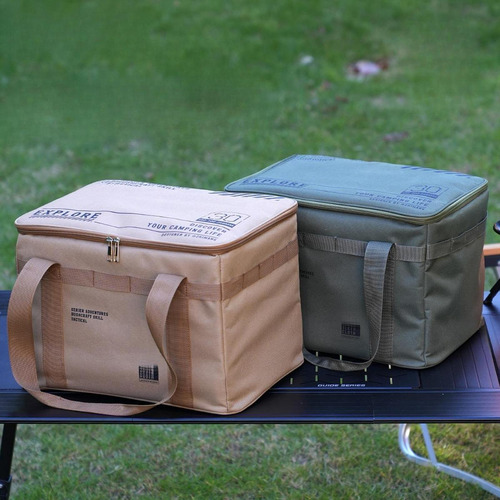 Bolsa De Almacenamiento Para Acampar, Bolso De Mano, Beige