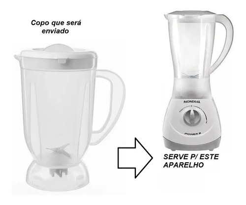 Imagem 2 de 4 de Copo Liquidificador Mondial Line/ Power / Ultra Mix/ Ultra