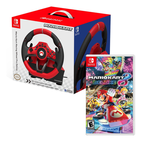 Volante Nintendo Switch Mario Kart Pro Deluxe + Mario Kart 