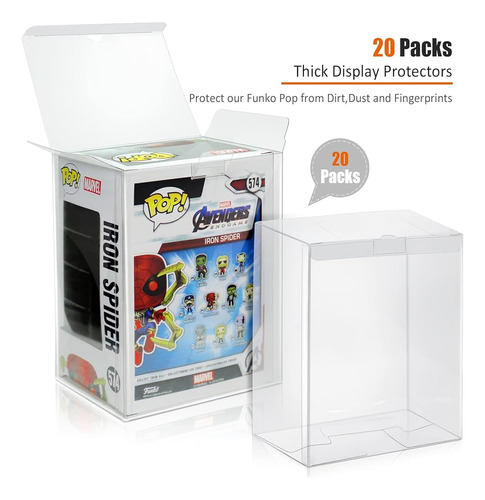 Estuche Protector Transparente Para Funko Pop 4 - 20 Paquet