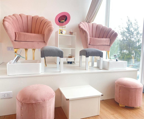 Sillon Petalo Ostra Manicuria Estetica Rosa Oscuro Pétalo