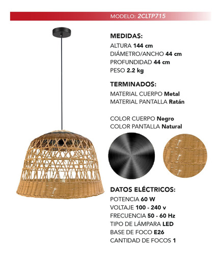 Lampara Colgante Oley Orgánico Moderno 2cltp715 Negro