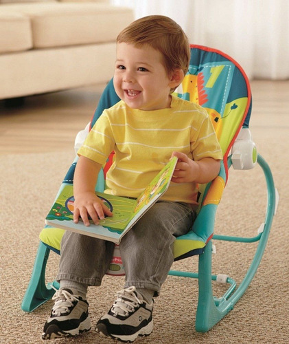 Silla Mecedora Fisher Price Musica Safari Reclinaciones 18kg (Usado)