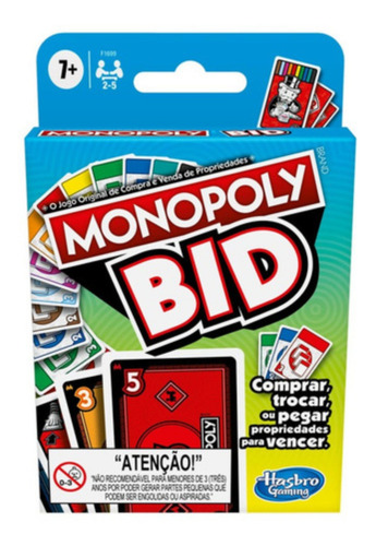 Juego Monopoly Bid Subasta - Juego De Cartas