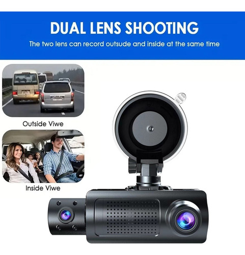 Pantalla Frontal Y Dash Cam De 3.16 Pulgadas De Alta Definic