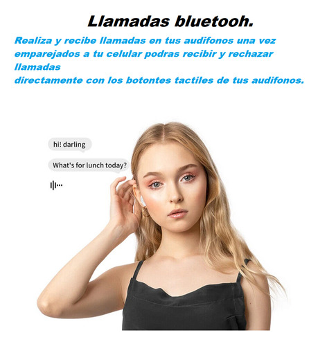 Auriculares Inalámbricos Isdewatch Bluetooth A9pro Con Pantalla Táctil Compatible iPhone Android Reduccion De Ruidos Blanco