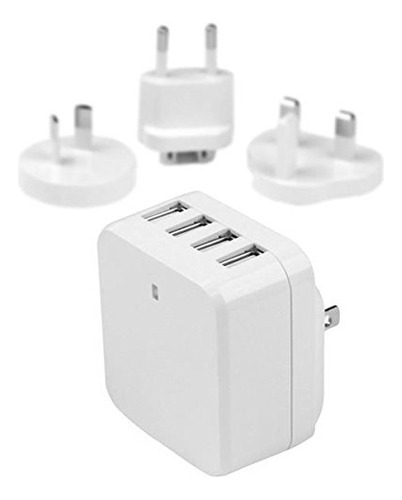 .com Cargador De Pared Usb De Viaje De 4 Puertos - Adap...