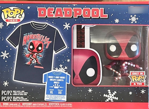 Funko Pop! & Tee Marvel - Holiday Deadpool Playera Xl