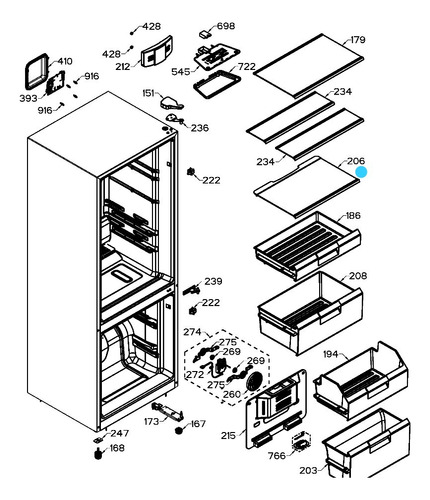 Entrepaño Para Refrigerador Mabe Wr01l13716 294d1022g002