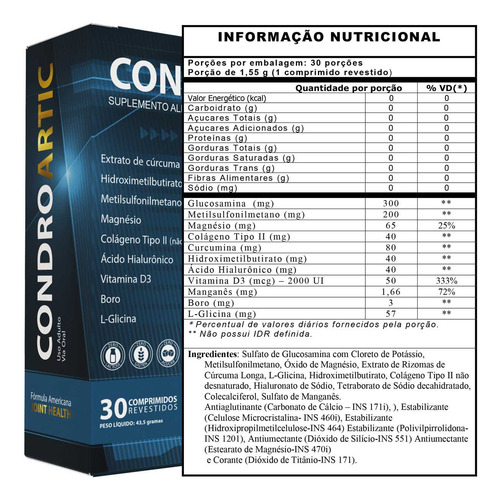 Condro Artic Msm Curcuma Colágeno Tipo 2 Ácido Hialurônico