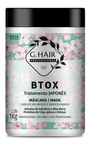 Botox G-hair Tratamento Japonsa Mascara 1kg