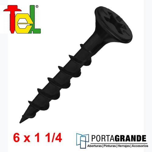 Imagen 1 de 1 de Tornillo Autoperforante Madera Tel Fix 6 X 1 1/4 (3,8x32mm)