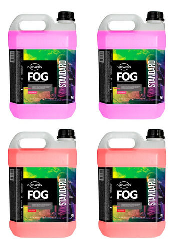 Líquido Para Maquina Fumaça 5 Lts 2 Tutti-frutti + 2 Morango