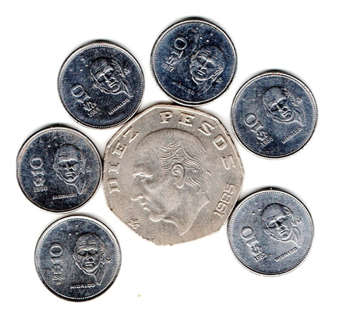 Monedas Antigua  10 Pesos  1985  A 1990     A1   50a