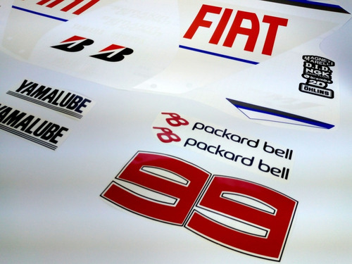 Kit Adesivos Moto Yamaha R1 2010 Lorenzo Fiat Ca-16026