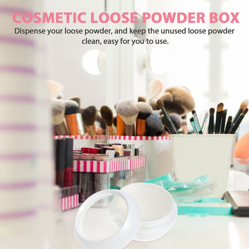 Caja De Polvo De Maquillaje Reutilizable, Contenedor De Polv