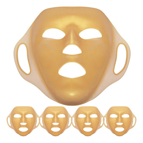 Gelmay Paquete De 4 Mascarillas Hidratantes 3d Doradas, Hoja