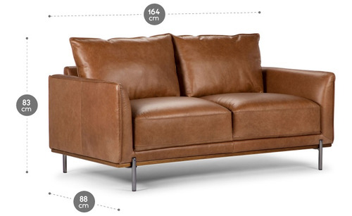 Rosen Sofá 2 Cuerpos Westwood Cuero