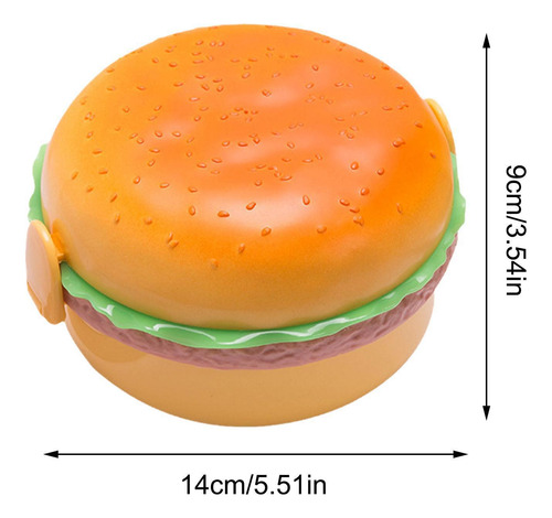 La Hamburguesa Linda De La Fiambrera Del Microondas Redondo