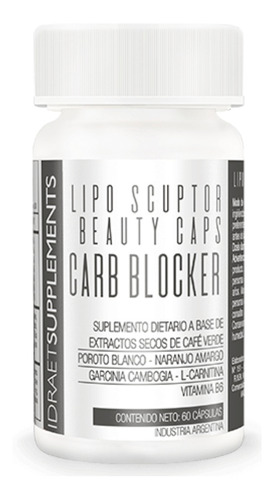Suplemento en comprimidos Idraet Supplements  Lipo Scuptor Carb Blocker en pote 60 un