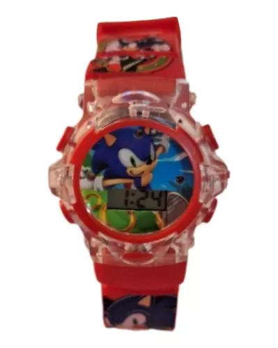 Relógio Infantil Sonic com Música e Cores Vibrantes