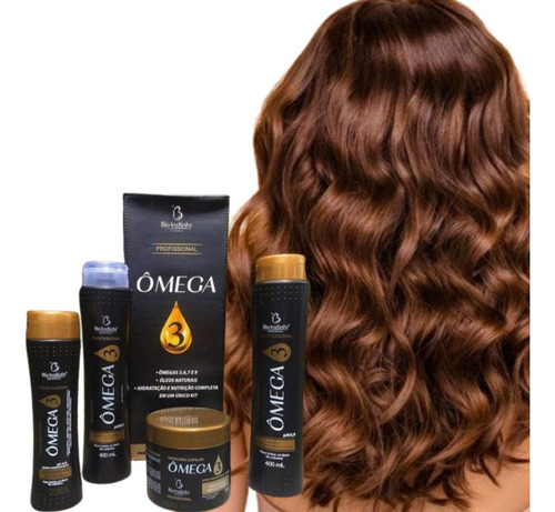 Kit Capilar Profissional Ômega 3 Bio Instinto Com 4 Itens