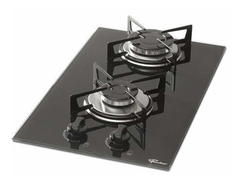 Fogão Cooktop Fischer 2 Bocas Gás Mesa Vidro Embutir