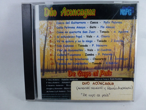 De Cuyo Al Pais Duo Aconcagua Audio Cd En Caballito (Usado)