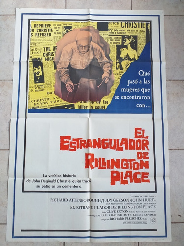 Antiguo Afiche Cine - El Estrangulador De Rillington Place *