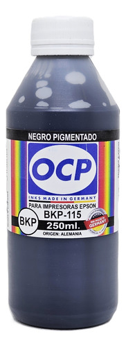 Tinta Alemana Ocp Pigmentada Para Epson L15150 L6490 250ml. Negro Pigmentado